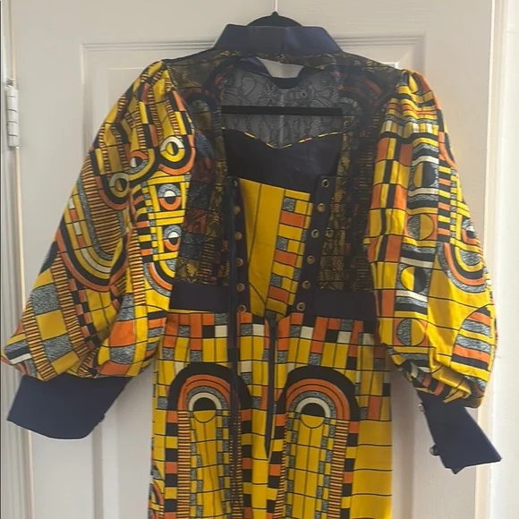 Elegant Multicolor Long Sleeve Dress